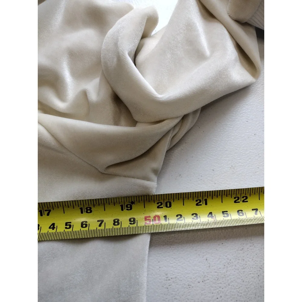True Religion World Tour Velour Zip Up Hoodie Cream Buddha‎ Logo Small